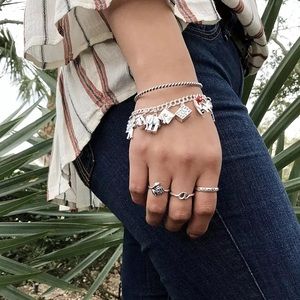 James Avery Sterling Silver Twisted Rope Hook-on Bangle Bracelet